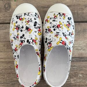 Native Disney Mickey Kids Sneakers - White, Red, Yellow, Black